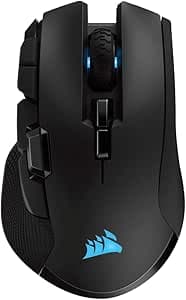 Corsair IRONCLAW RGB Wireless FPS/MOBA Gaming Mouse – 18,000 DPI – 10 Programmable Buttons – Designed for Large Hands – iCUE Compatible – PC, Mac, PS5, PS4, Xbox – Black