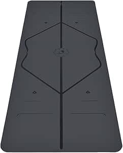 Liforme Original Yoga Mat – Free Yoga Bag Included - Patented Alignment System, Warrior-like Grip, Non-slip, Eco-friendly, sweat-resistant, long, wide, 4.2mm thick mat for comfort