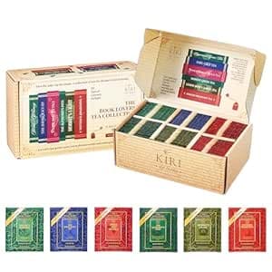 Book Lovers Tea Collection by Kiri & Sons, 90 Count Literary Tea Bags Gift Box | Book Club Library Gifts for Women Readers Writers Librarians | Bookish Tea Set, Bookworm Lovers & Reading Enthusiasts