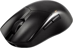 be quiet! Dark Perk Ergo PC Gaming Mouse, 55g Lightweight, Ultra-Long Wireless Battery Life, 8,000Hz Polling Rate, PixArt PAW3950 Sensor, 32,000 DPI, Optical 70m switches, 100% PTFE Glide Skates