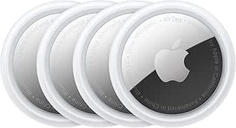 Apple AirTag (1st Generation) - 4 Pack. Keep Track of and find Your Keys, Wallet, Luggage, Backpack, and More. Simple one-tap Set up with iPhone or iPad, Bluetooth