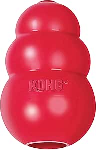 KONG Classic Stuffable Dog Toy - Fetch & Chew Toy for Dogs - Treat-Filling Capabilities & Erratic Bounce for Extended Play Time - Durable Natural Rubber Material - for Medium Dogs