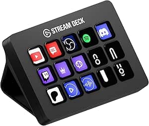 Elgato Stream Deck MK.2 – Studio Controller, 15 macro keys, trigger actions in apps and software like OBS, Twitch, YouTube and more, USB, works with Mac and PC