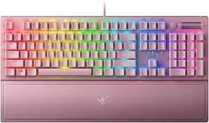 Razer BlackWidow V3 Mechanical Gaming Keyboard: Green Mechanical Switches - Tactile & Clicky - Chroma RGB Lighting - Compact Form Factor - Programmable Macro Functionality - Quartz