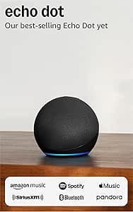 Amazon Echo Dot (newest model) - Vibrant sounding speaker, Designed for Alexa+, Great for bedrooms, dining rooms and offices, Charcoal